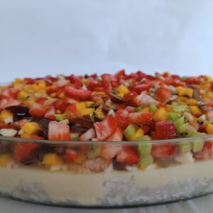 Torta de Côco com Frutas