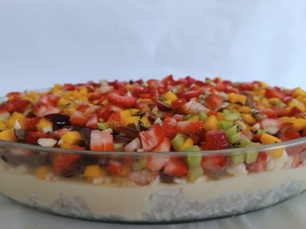 Torta de Côco com Frutas